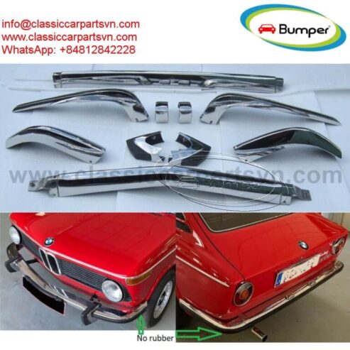 BMW 1502.1602.1802.2002 bumpers (1971-1976) by stainless steel new