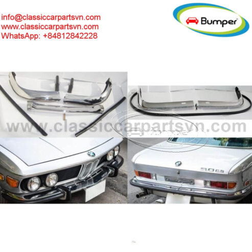 BMW 2800CS. 3.0CS. E9 bumpers (1968-1975) by stainless steel new