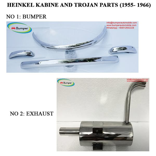 600-Heinkel-Kabine-and-Trojan-bumper-1955-1966-Exhaust